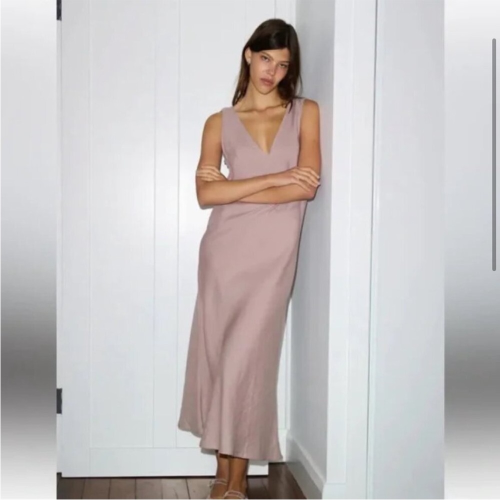 Deiji Studios Light Dress Linen in Orchid Small